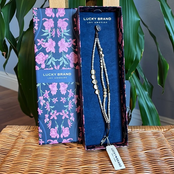 Lucky Brand Jewelry New Lucky Brand Triple Strand Boho Leather